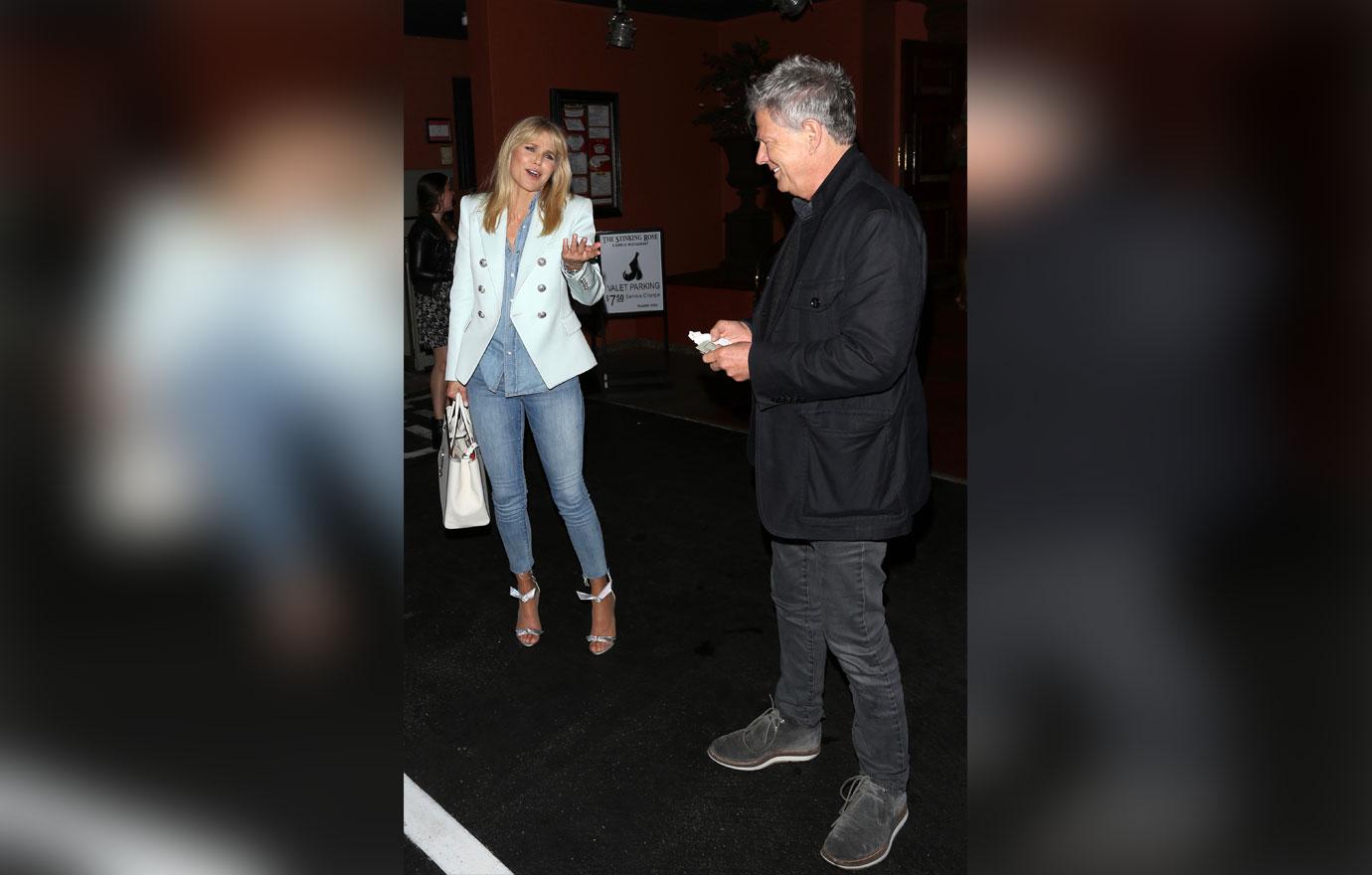 Christie Brinkley David Foster Dating Blazer Jeans