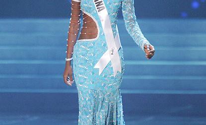 Oops! Miss Guyana Takes A Spill On The Miss Universe Catwalk