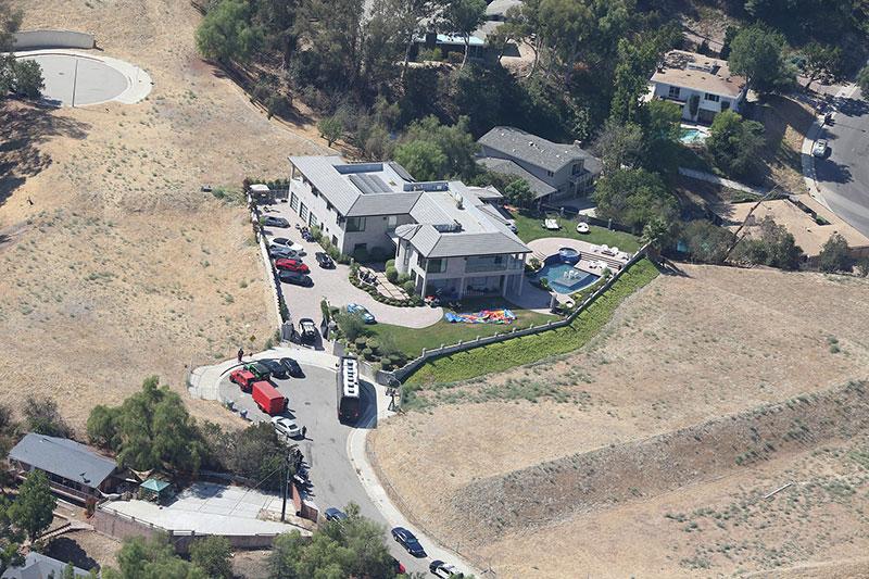 chris brown gun cops standoff tarzana