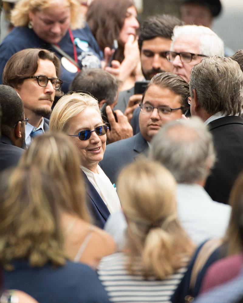 Hillary Clinton Stroke glasses 911 memorial