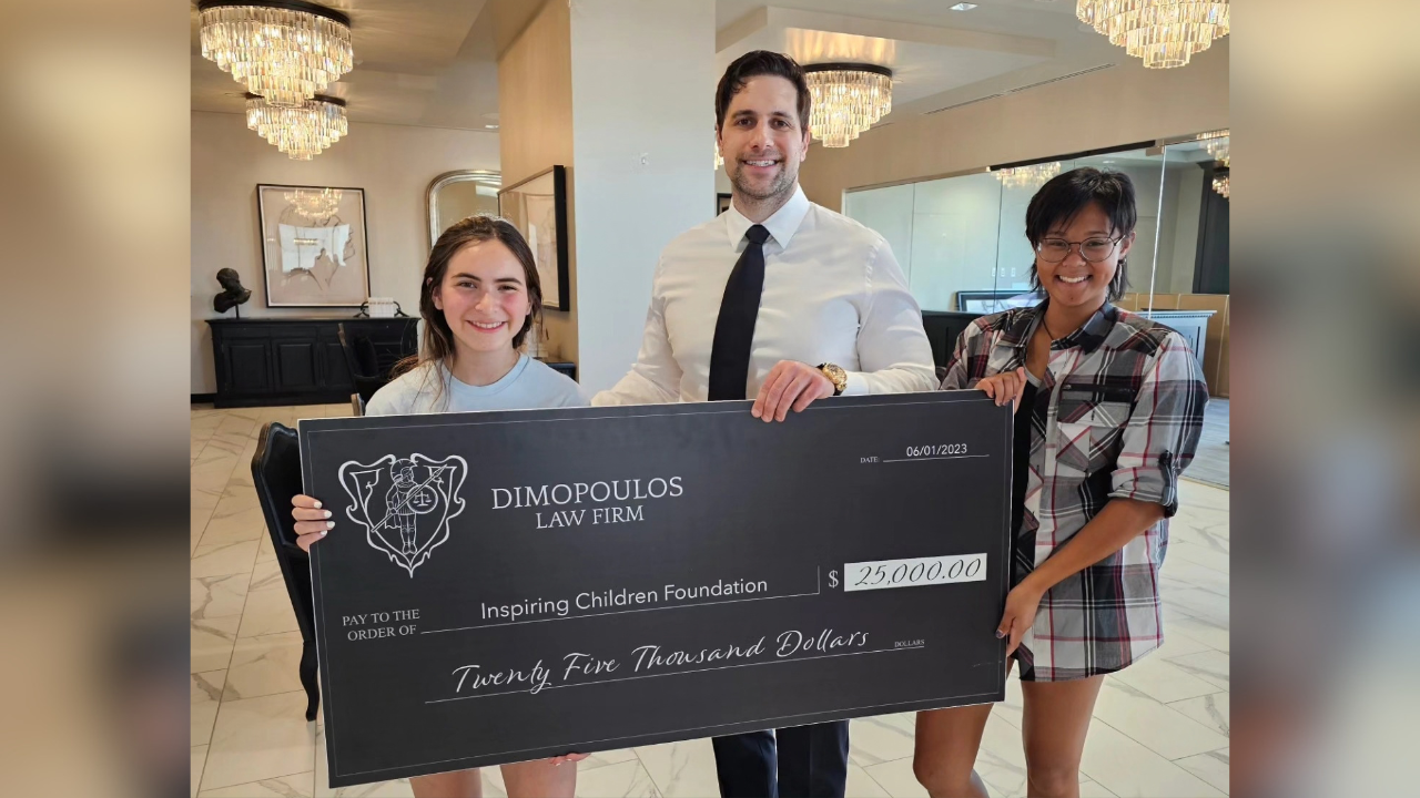 dimopoulos law firm commits  to charity asks the public to decide who gets paid