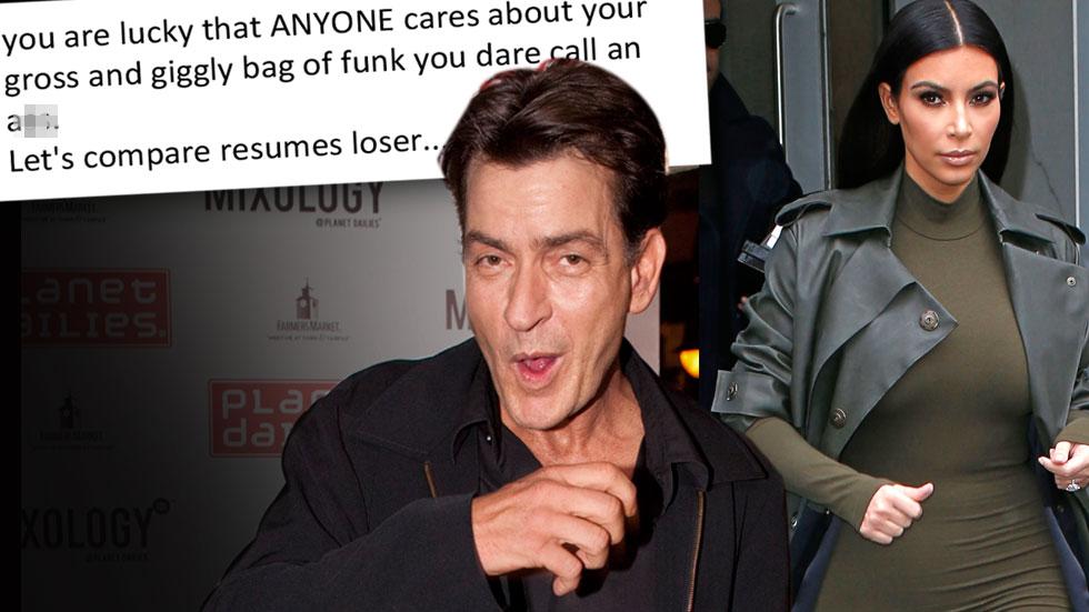 Charlie Sheen Twitter Kim Kardashian