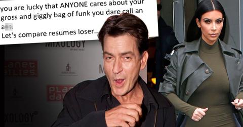 Charlie Sheen Twitter Kim Kardashian