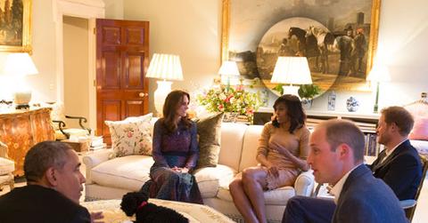 //kate middleton prince william hid painting negro obama visit pp