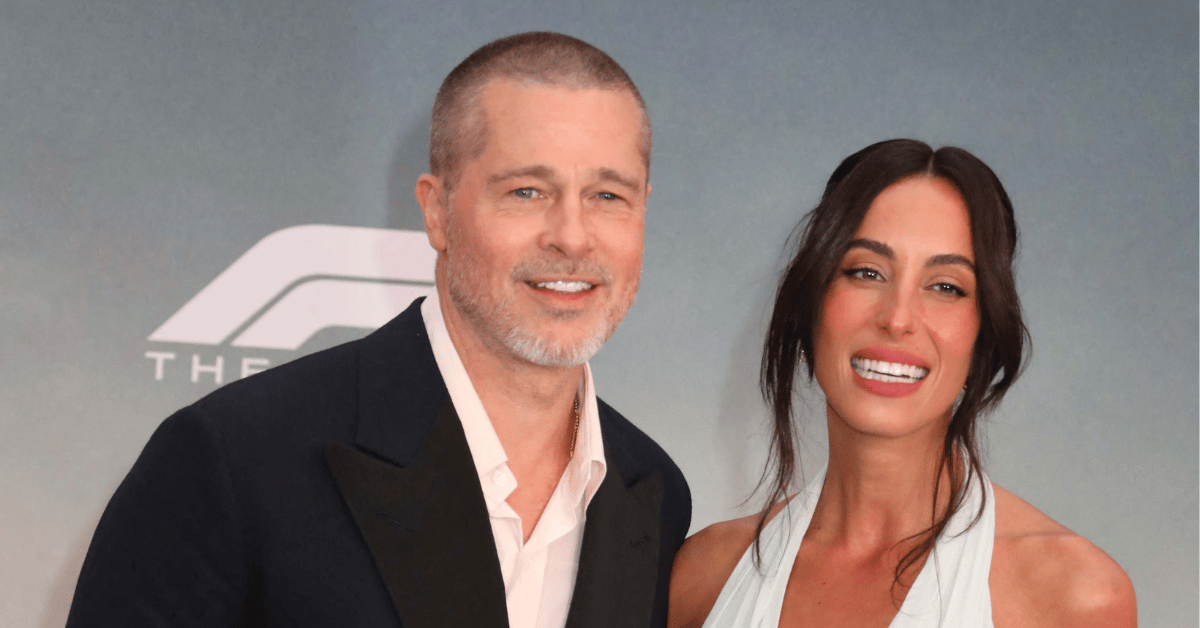 Photo of Ines de Ramon and Brad Pitt