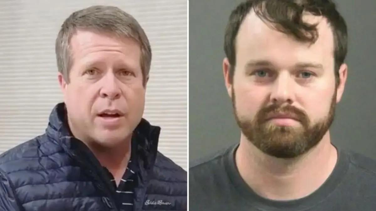 Photo of Jim Bob Duggar, Mugshot of Joseph Duggar