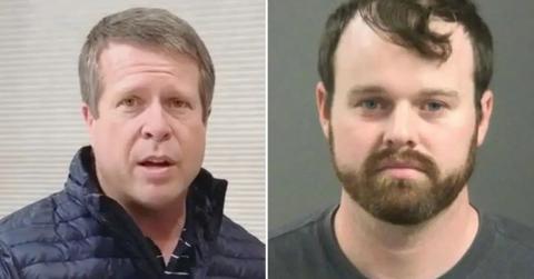Photo of Jim Bob Duggar, Mugshot of Joseph Duggar