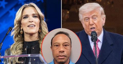 split image of Megyn Kelly / Donald Trump / Tiger Woods