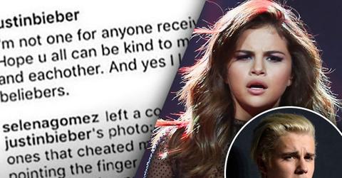 Selena Gomez Justin Bieber Instagram Comments