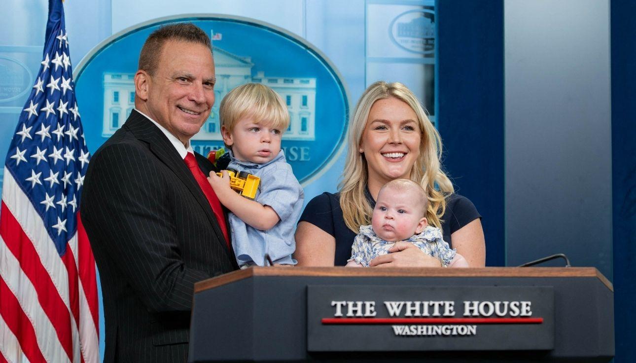 Picture of Karoline Leavitt, Nicholas Riccio and their two children