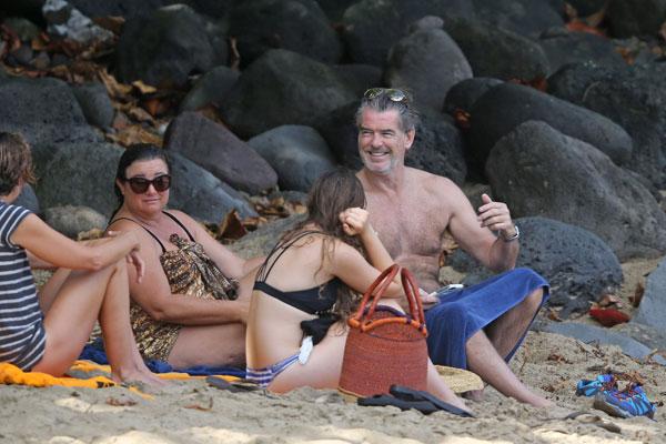 pierce brosnan keely shaye smith shirtless hawaii