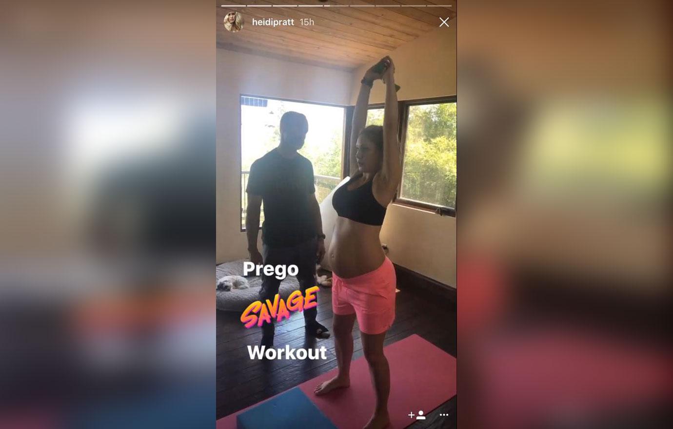 Heidi Montag Baby Bump Workout