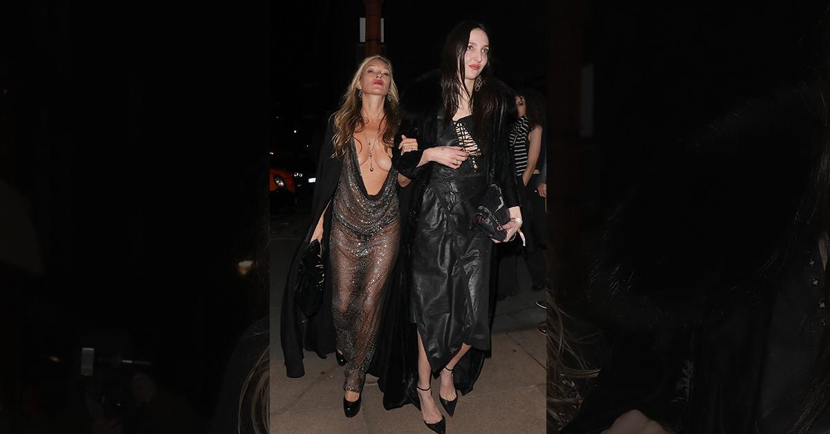 Braless Kate Moss has massive wardrobe malfunction in very low cut