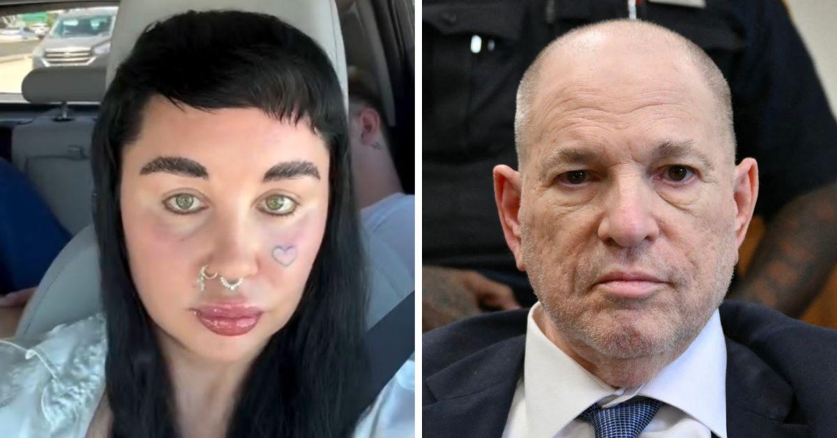 Split photo of Amanda Bynes and Harvey Weinstein.