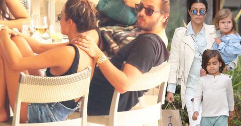 Kourtney Kardashian At Home With Kids As Scott Disick Parties In France With Other Woman