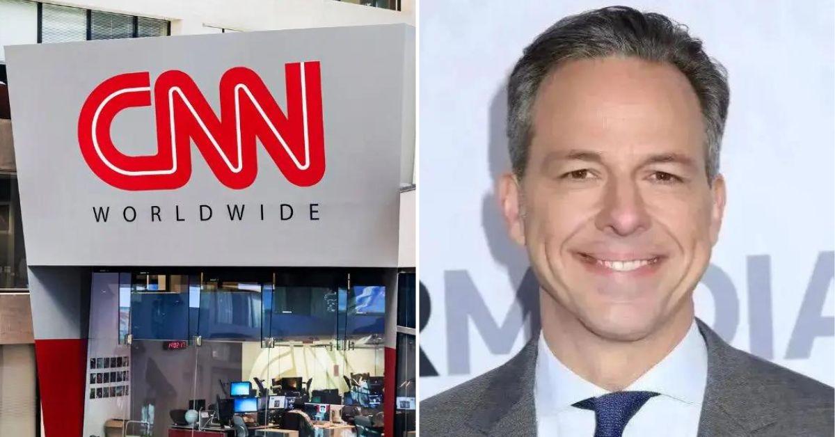 Composite photo CNN Worldwide Building and Jake Tapper