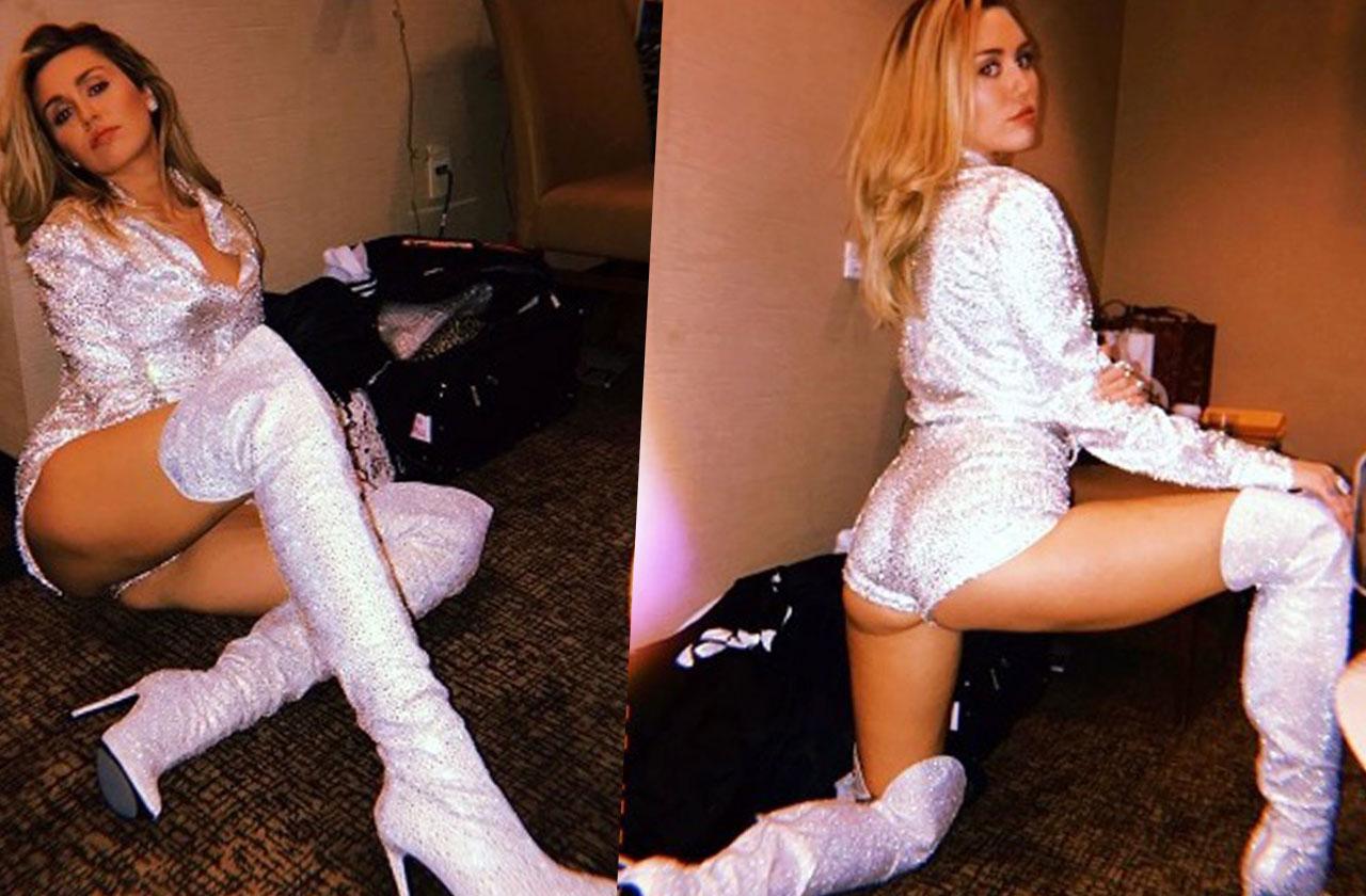 Miley Cyrus Shows Off Sexy Body & Butt In Nearly-Nude Photos