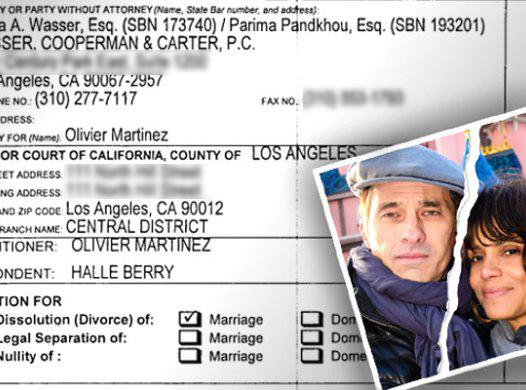 Halle Berry Olivier Martinez Divorce Papers Filed