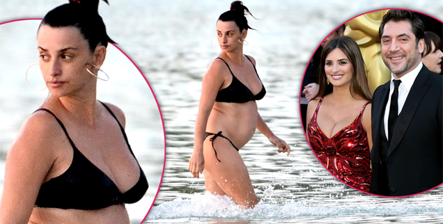 //penelope cruz bikini baby bump