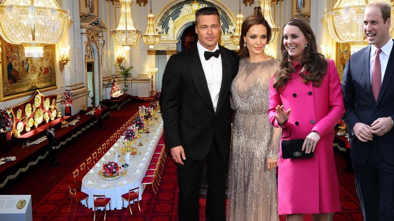 Brad Pitt, Angelina Jolie Have Tea With Prince William, Kate Middleton