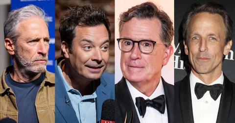 picture of Jon Stewart, Jimmy Fallon, Stephen Colbert and Seth Meyers
