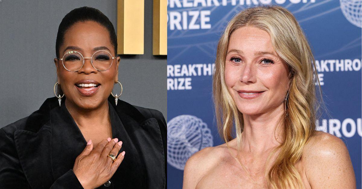 Oprah Winfrey and Gwyneth Paltrow cheer Aniston's new bond with silver fox Curtis.