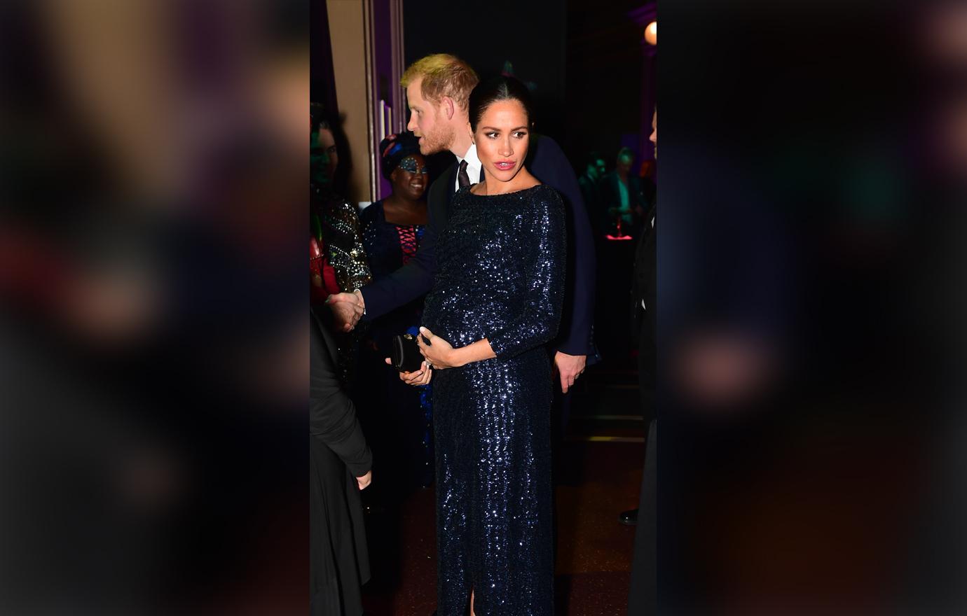 Pregnant Meghan Markle Sparkles Before Special Charity Performance Of Cirque Du Soleil