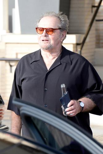 Overweight Jack Nicholson Caught Drinking Suspicious Beverage