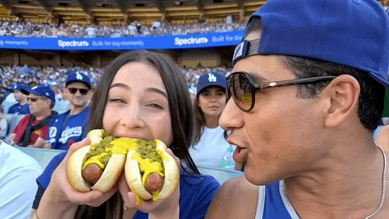 The actor also shared an AI-created video of niece Kalia eating two hot dogs.
