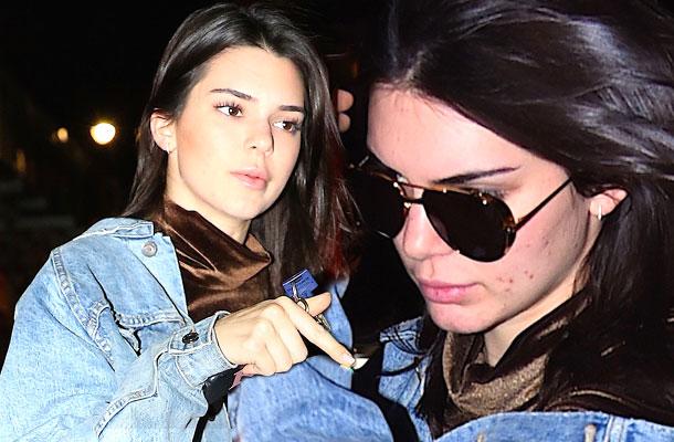 At give tilladelse Indbildsk Træde tilbage Acne Attack! Makeup-Free Kendall Jenner Tries To Hide Major Breakout