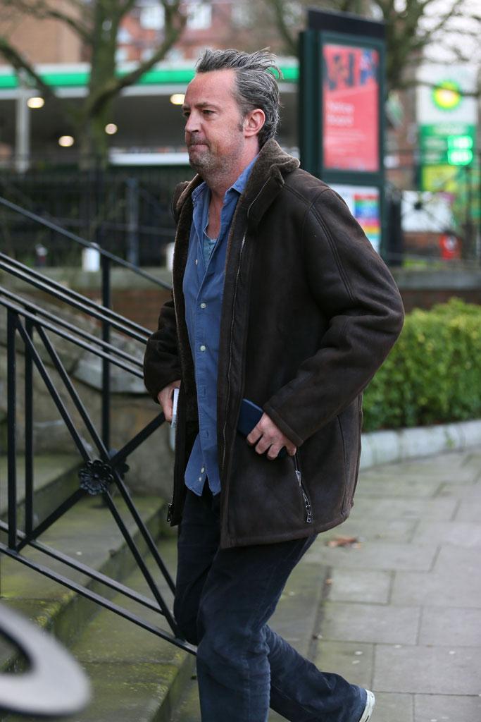 Matthew Perry Disheveled Bad Hair Day London