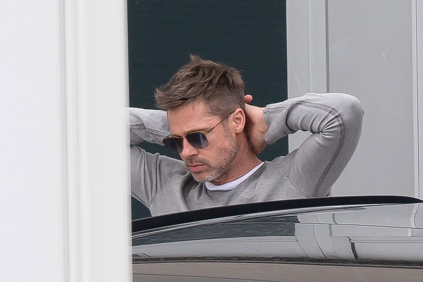 //brad pitt fathers day alone pics