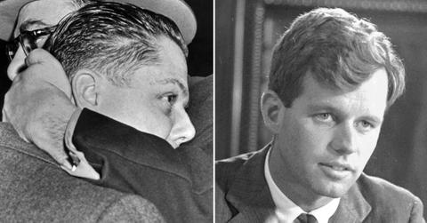 Photo of Jimmy Hoffa and Robert F Kennedy