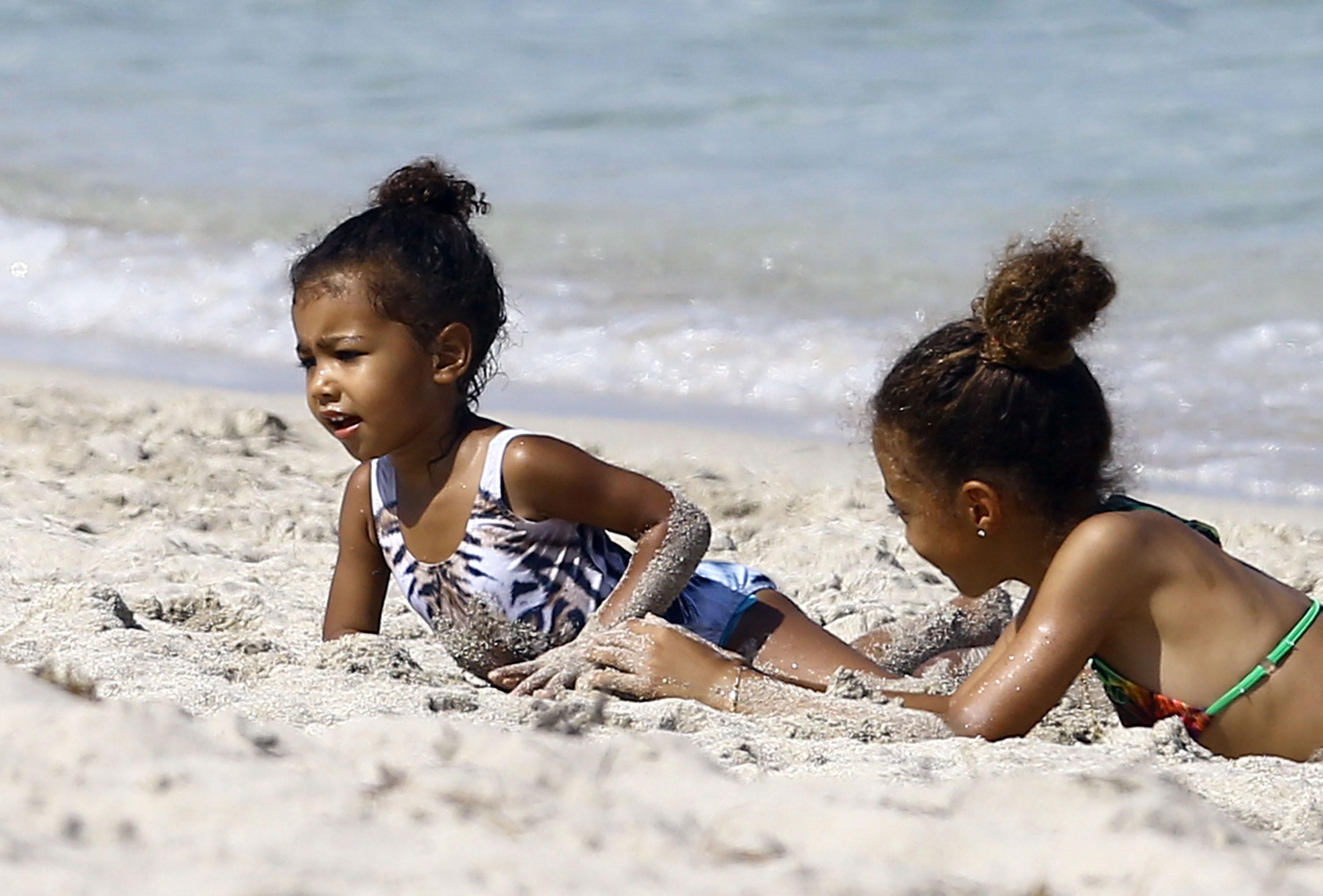 North West Tiger Swimsuit Beach Miami