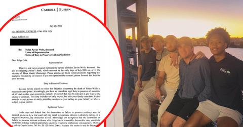 Nolan Wells' parents have issued 'intent to sue' notices to his friend's parents.