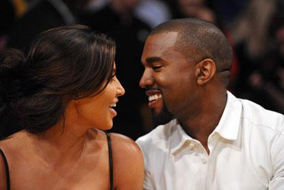 //kim kardashian kanye west lakers game