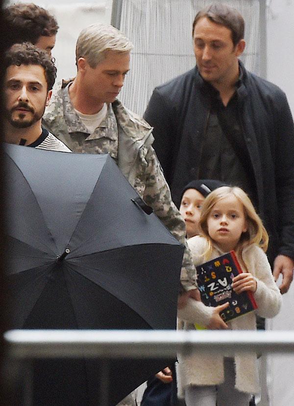 Brad Pitt Grey Hair Photos Set War Machine Movie