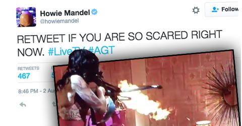 //americas got talent flaming arrow accident video pp