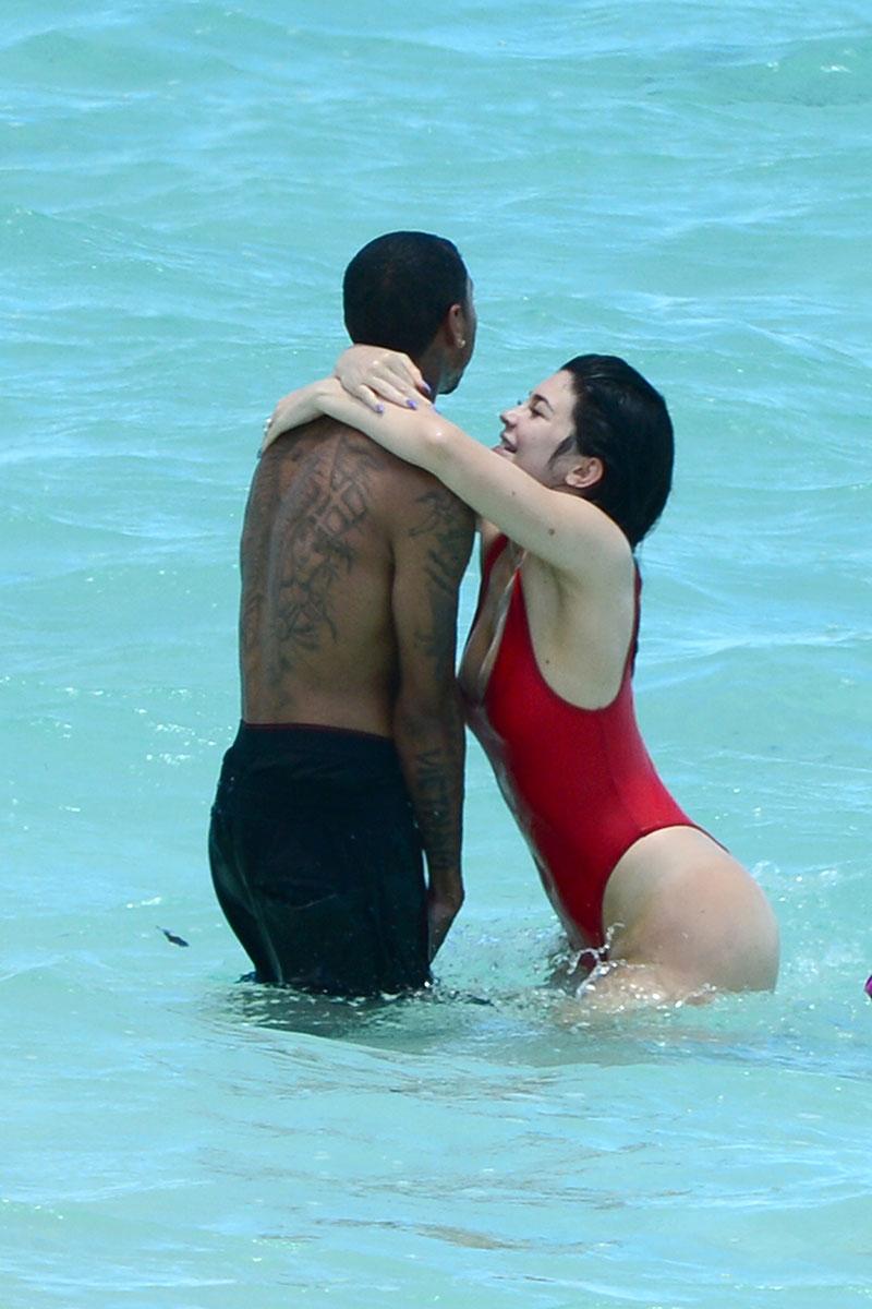 kylie jenner butt thong red bikin tyga kissing birthday vacation