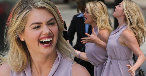 kate upton layover canada movie set