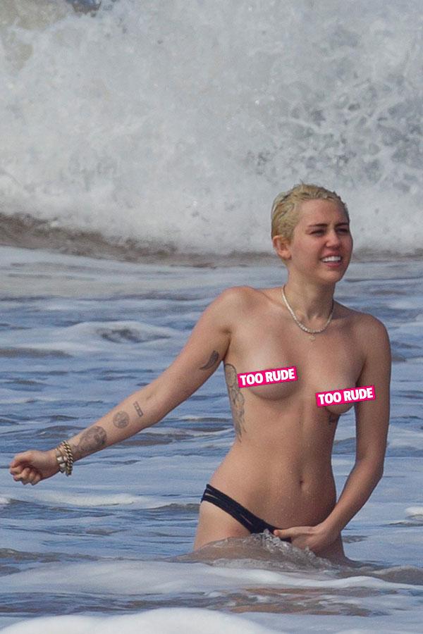 Miley Cyrus Nude Topless Bikini​