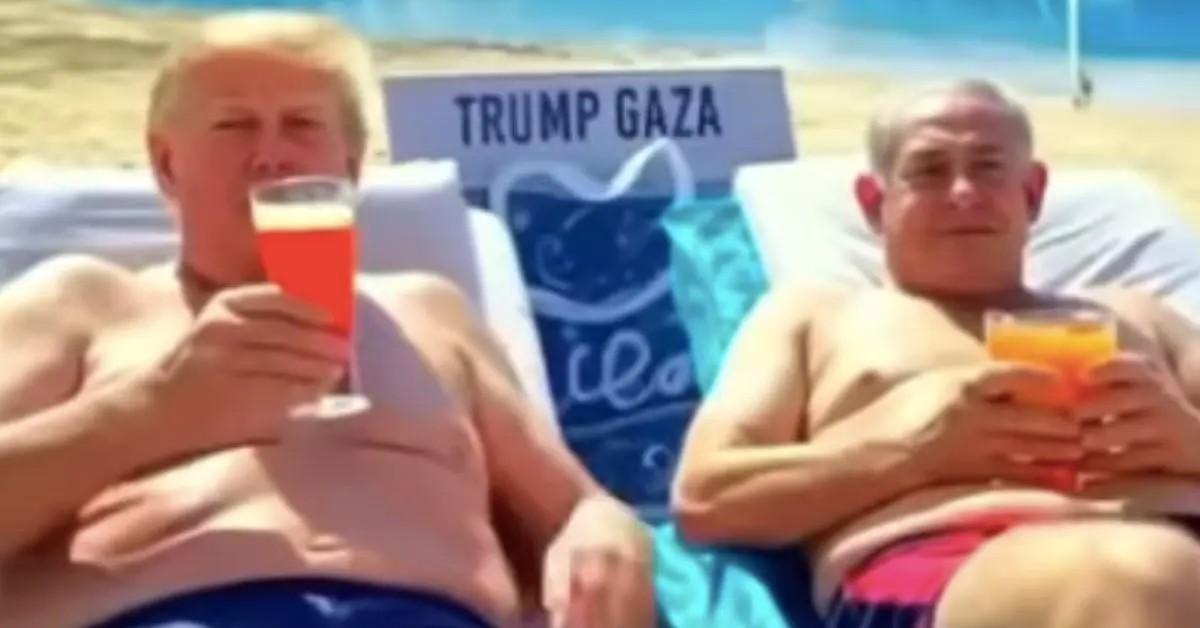 AI photo of Israeli PM Benjamin Netanyahu and Trump