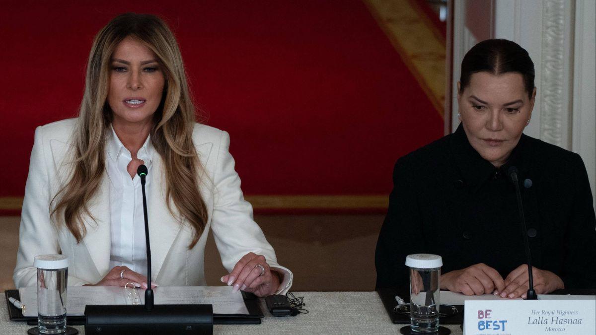 Melania Trump at the Fostering the Future Together Global Coalition Summit.