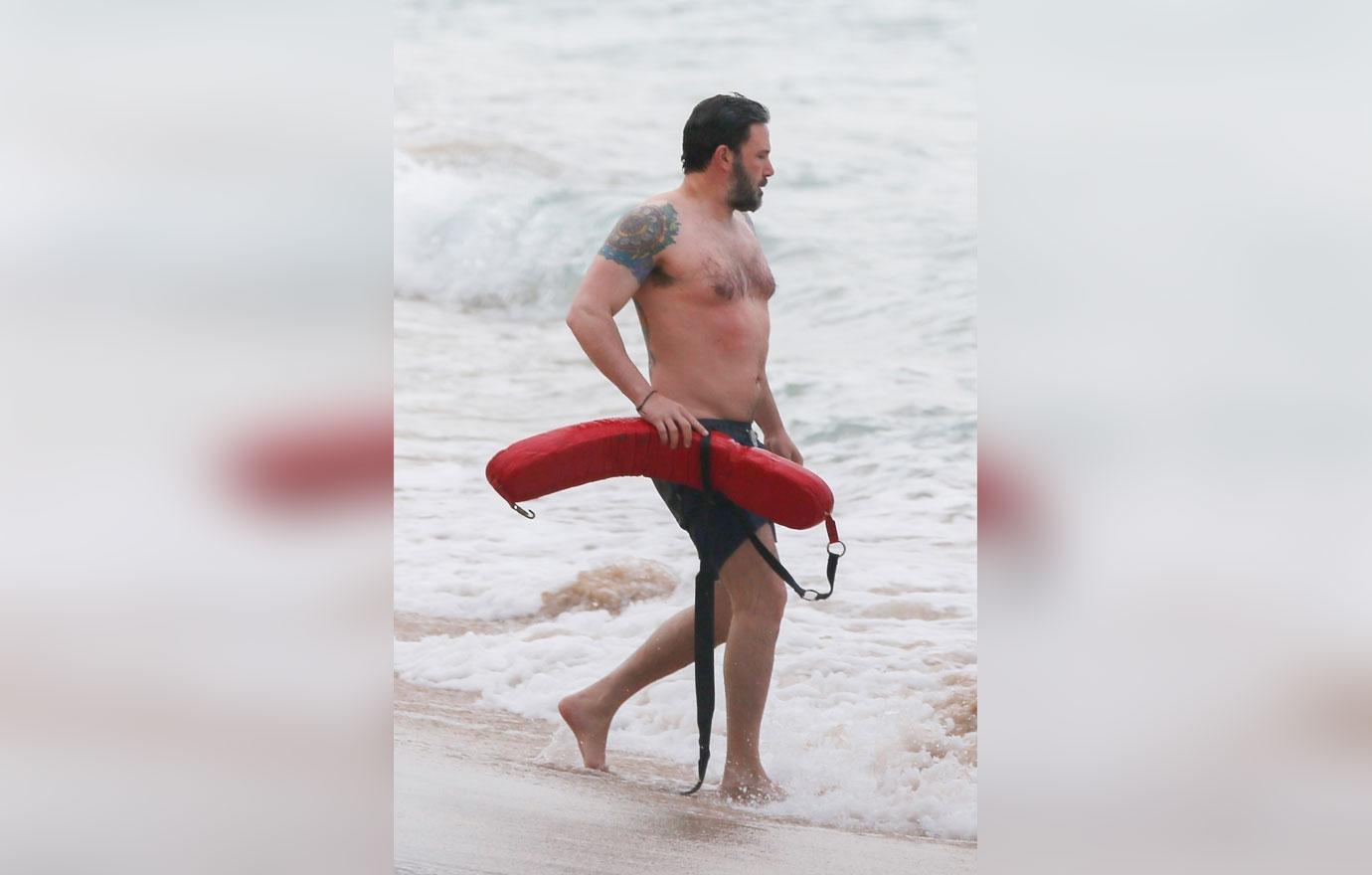 Ben Affleck Sports Back Tattoo