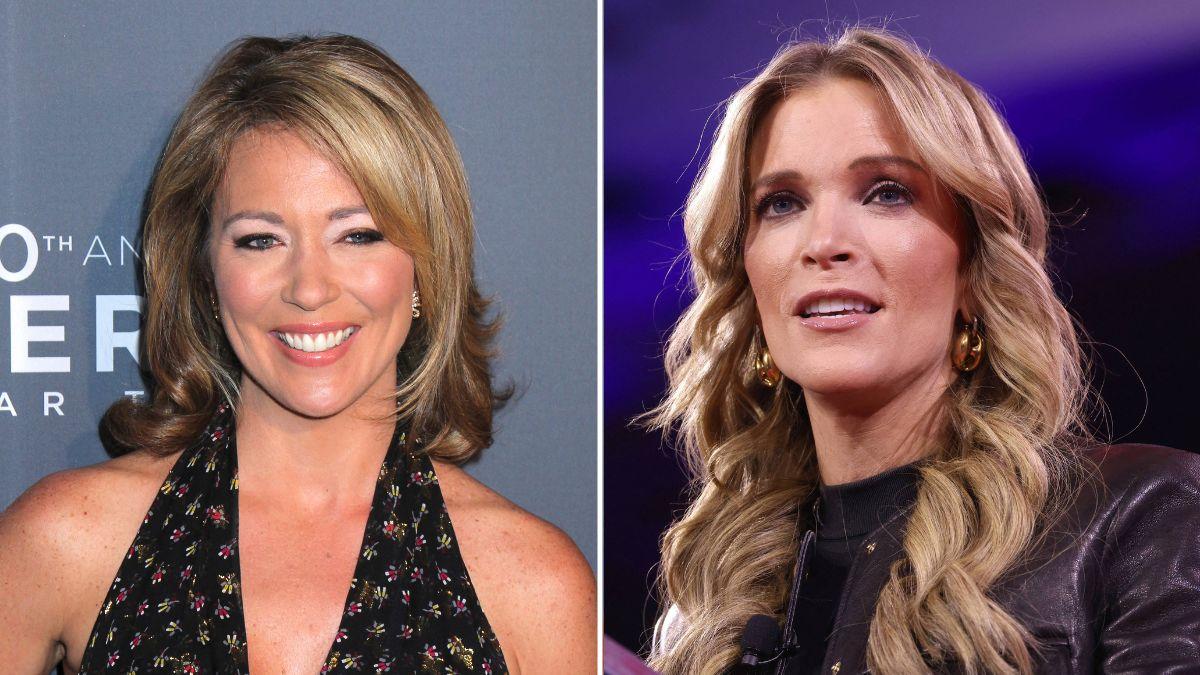 A photo of Brooke Baldwin alongside a photo of Megyn Kelly