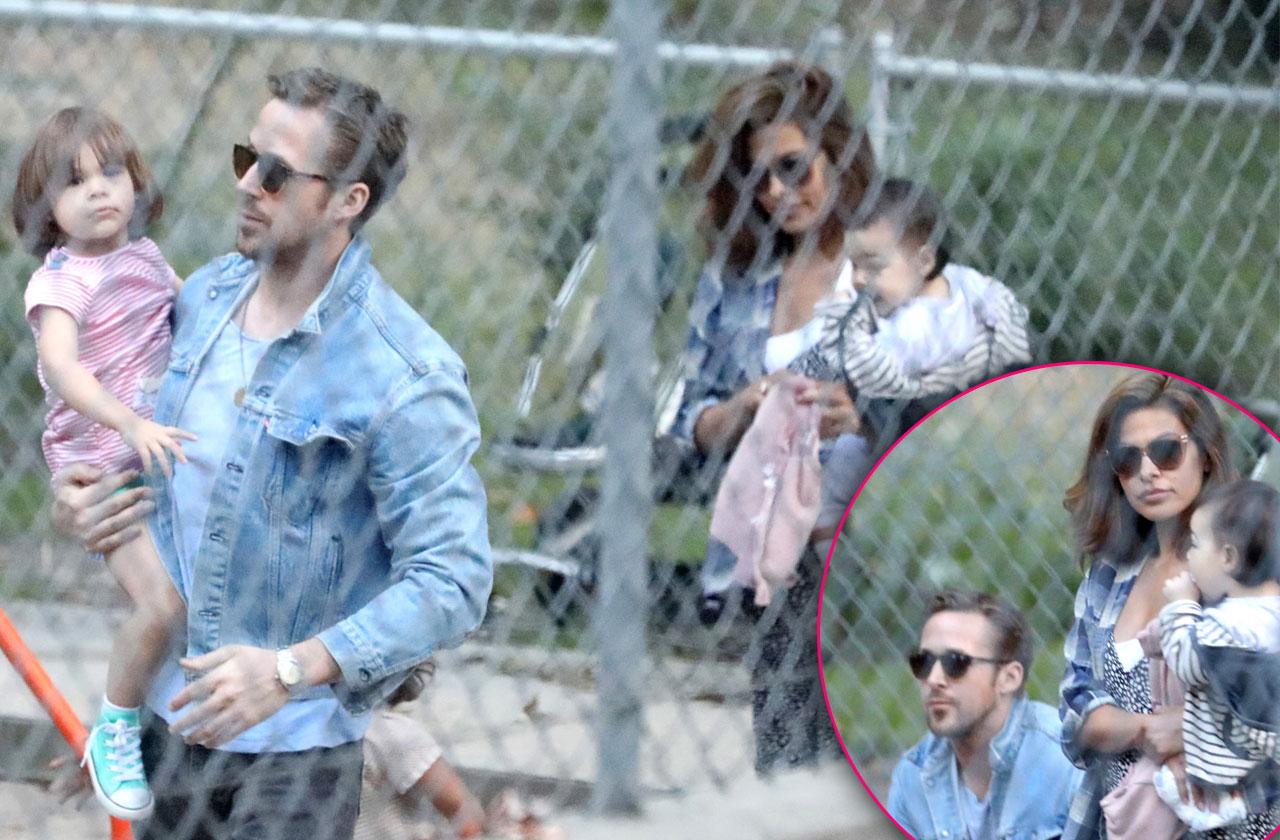 Ryan Gosling Eva Mendes Kids Daughters Park