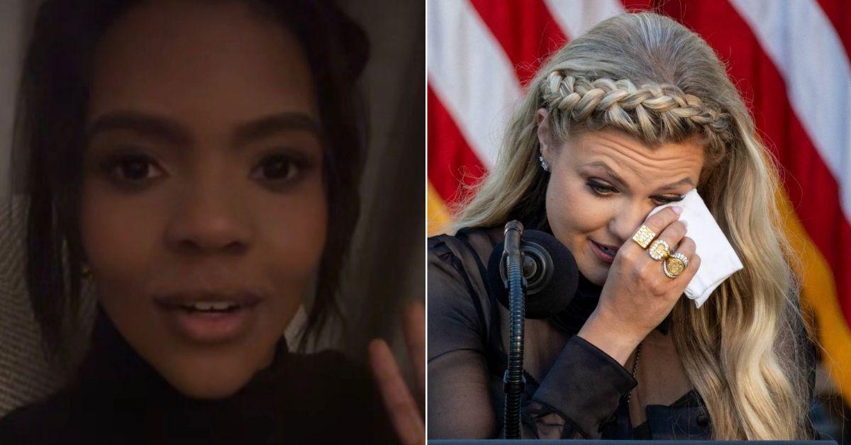 Composite photo of Candace Owens and Erika Kirk
