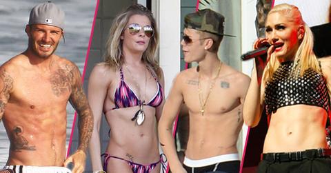 //stars who love flaunting ab fab tummies splash fameflynet inf getty