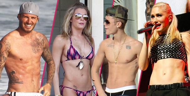 //stars who love flaunting ab fab tummies splash fameflynet inf getty