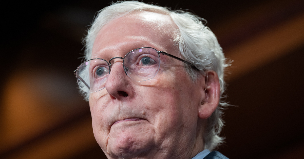 Chilling Video of 'Unconscious' Mitch McConnell, 84, Being Loaded Into Ambulance Is Released — As 'Brain Dead' Rumors Swirl Around Hospitalized Senator